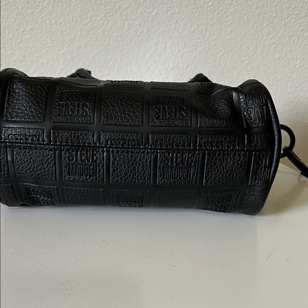 Steve Madden Black Embossed Mini Satchel - Picture 6 of 12